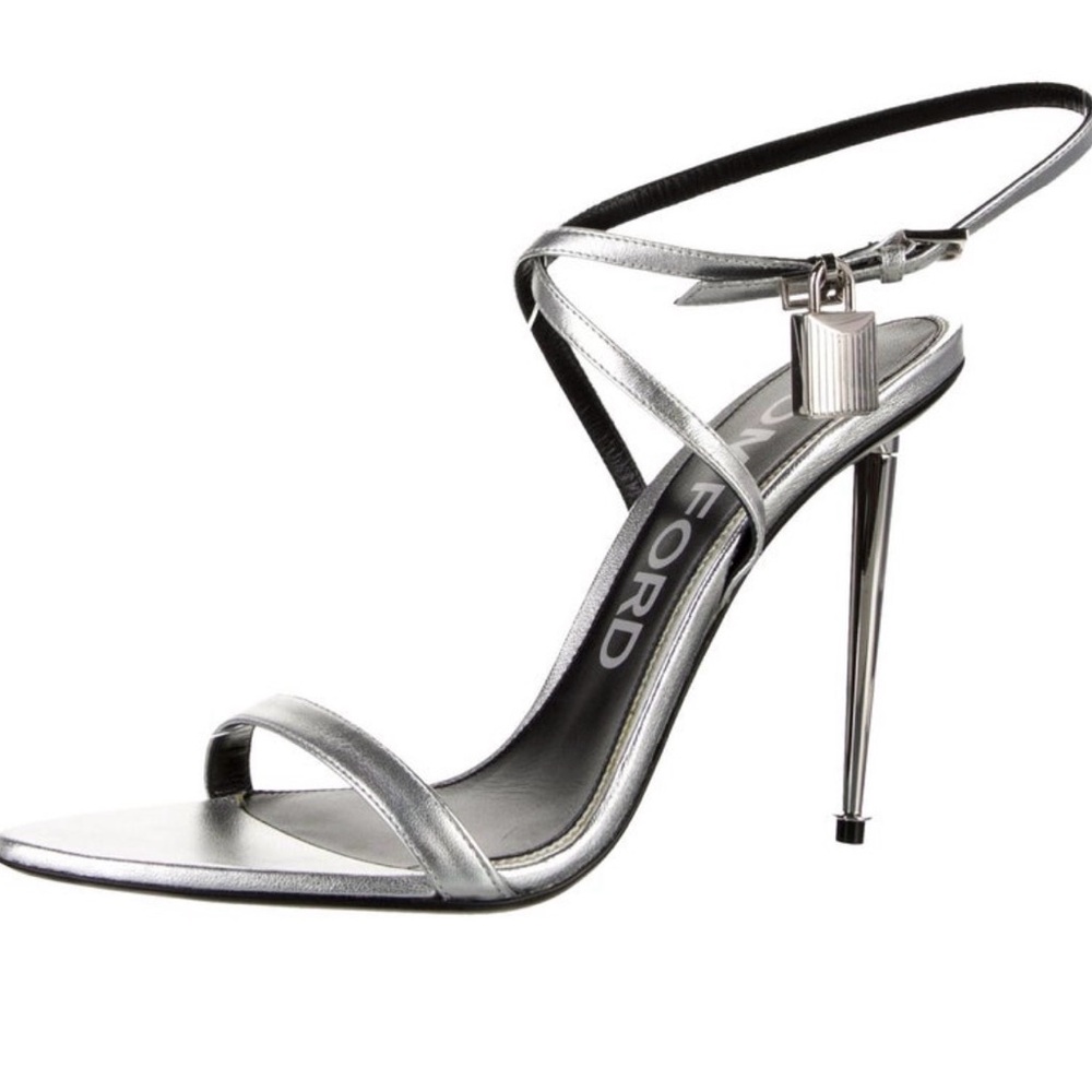 Tom Ford Metallic Silver Heels